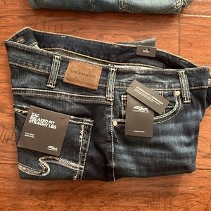 Men's denim jeans: Two SILVER brand and one Amazon essential